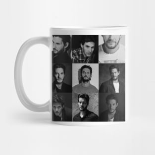 Ben Barnes Collage Black and white - Leo Zodiac Mug